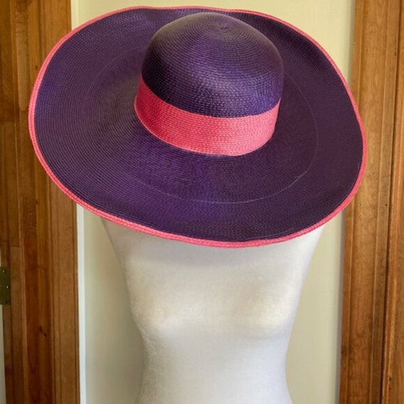 HARVE BENARD Wide Brim Sun Vintage Hat Purple Pink main image 15